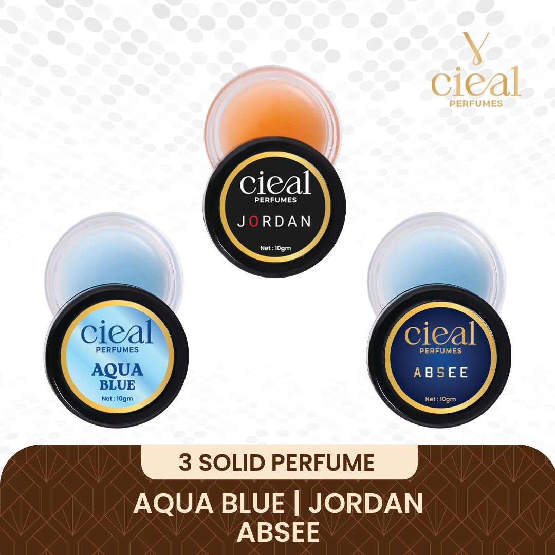 CIEAL Solid Perfume Set of 3 – Aqua Blue | Jordan | Absee