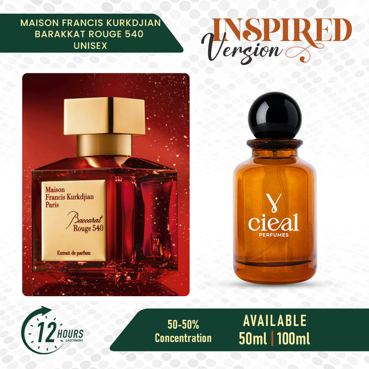 INSPIRED VERSION OF MAISON FRANCIS KURKDJIAN – BACCARAT ROUGE 540 (UNISEX)