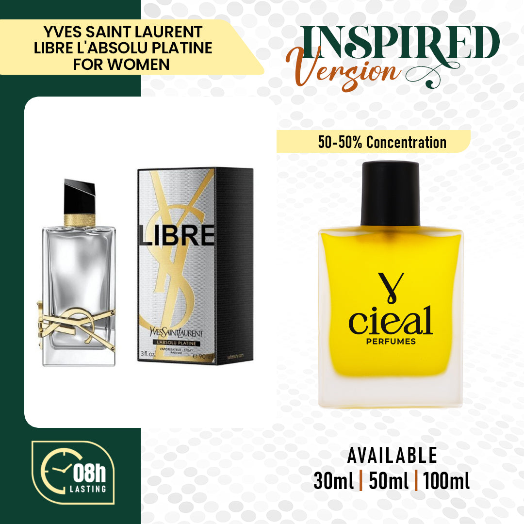 INSPIRED VERSION OF YVES SAINT LAURENT – LIBRE L'ABSOLU PLATINE (FOR WOMEN)
