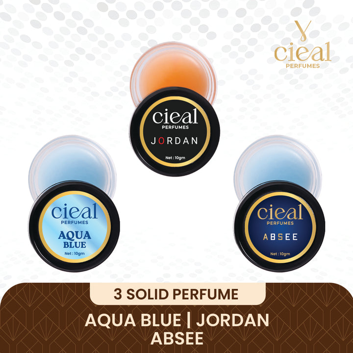 CIEAL Solid Perfume Set of 3 – Aqua Blue | Jordan | Absee