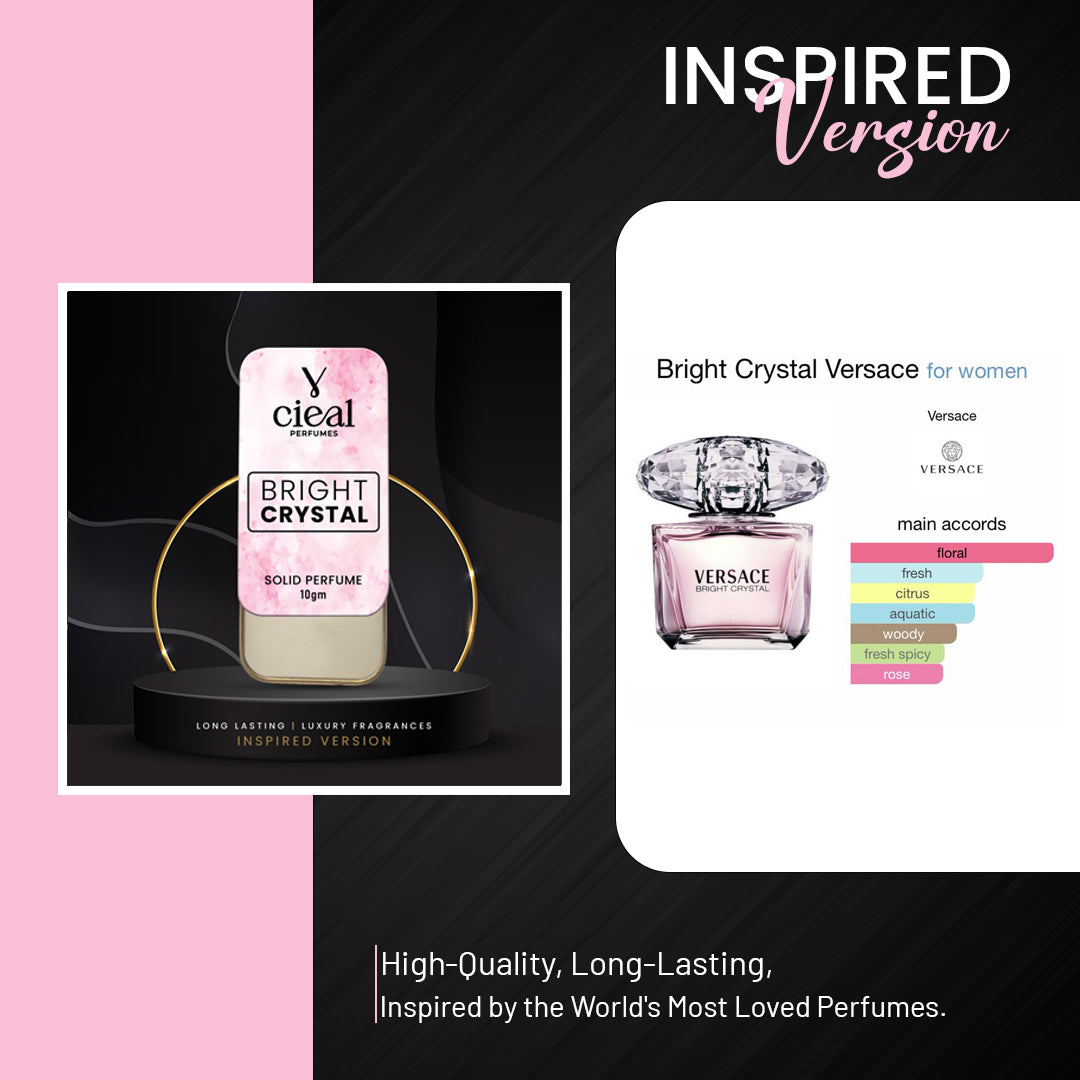 CIEAL SLIDING SOLID PERFUME SET OF 6-1 INSPIRED BY BOMBSHELL, ONE MILLION, GOOD GIRL, BRIGHT CRYSTAL, GUCCI FLORA & BLACK OPIUM.