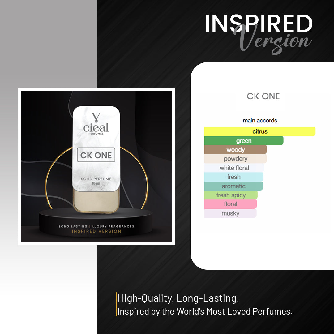 CIEAL SLIDING SOLID PERFUME – SET OF 3-6 INSPIRED BY CREED AVENTUS, CK ONE & ONE MILLION.