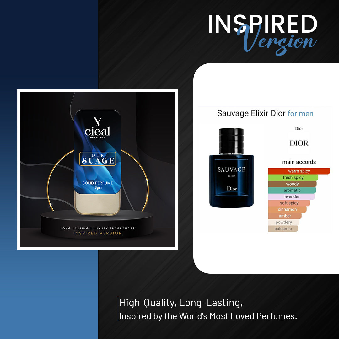 CIEAL SLIDING SOLID PERFUME – SET OF 3-1 INSPIRED BY BLEU DE CHANEL, DIOR SAUVAGE & CREED AVENTUS.