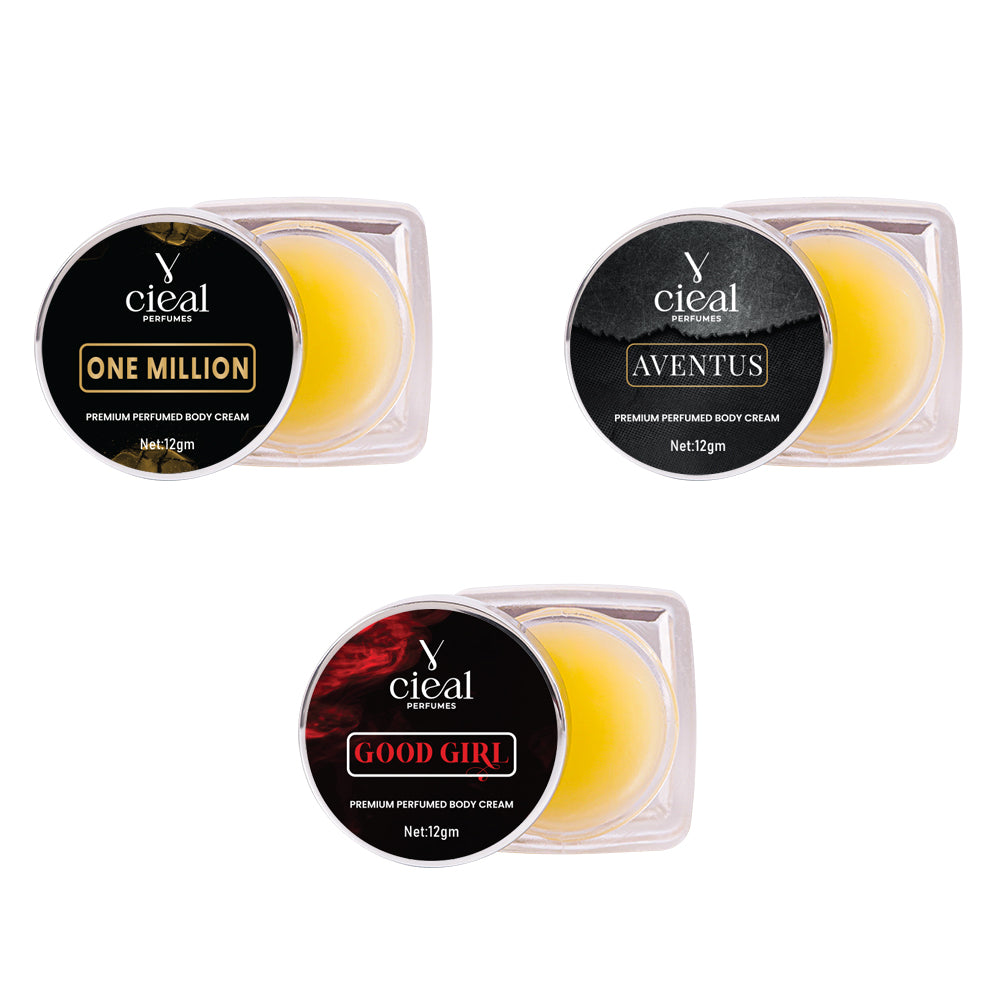 CIEAL Premium Solid Perfume Set of 3 – Inspired by ONE MILLION, AVENTUS,GOOD GIRL (UNISEX)